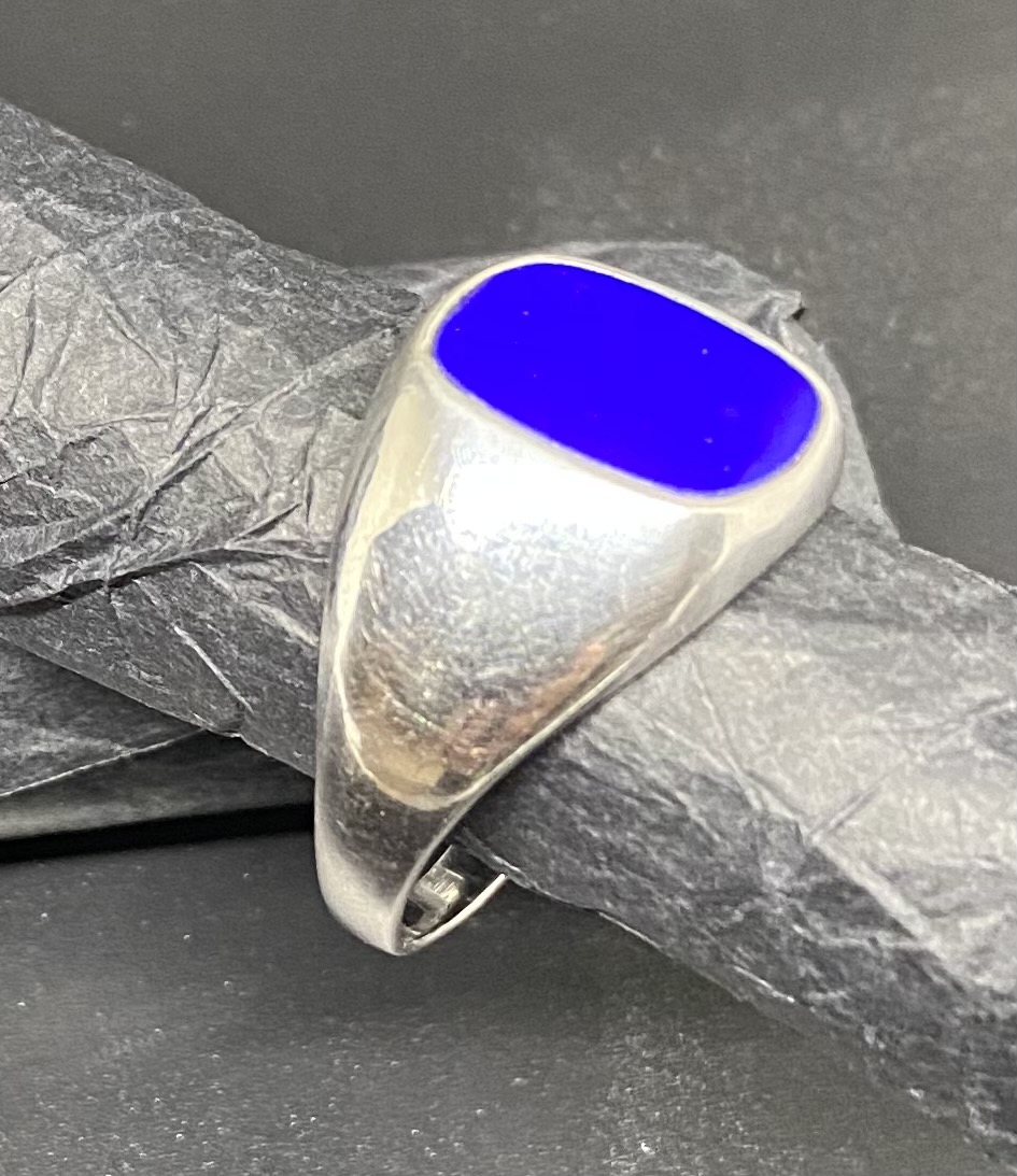 Silber (925er) Ring mit Lapislazuli