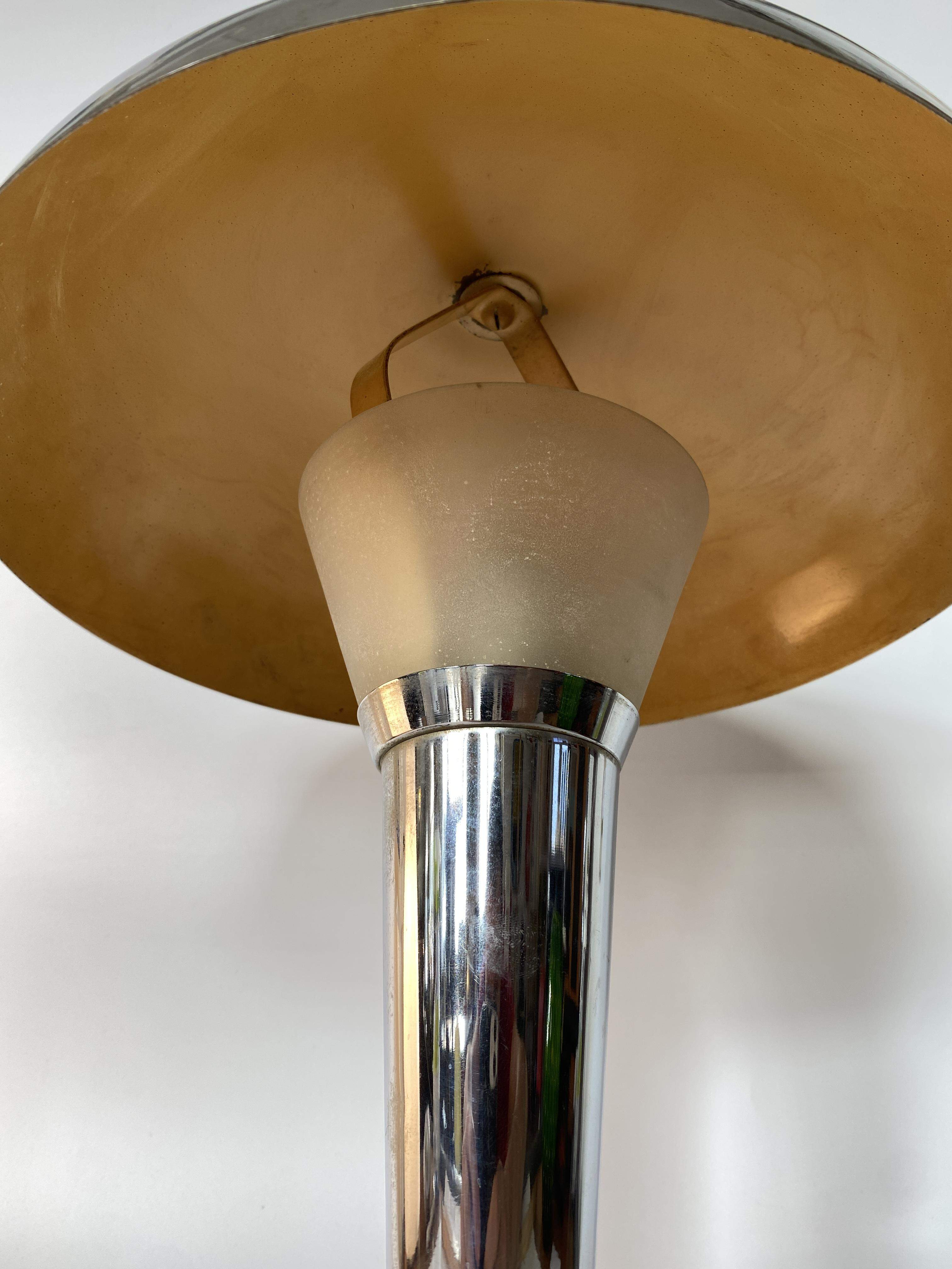 Art Deco Lampe Chrom um 1930