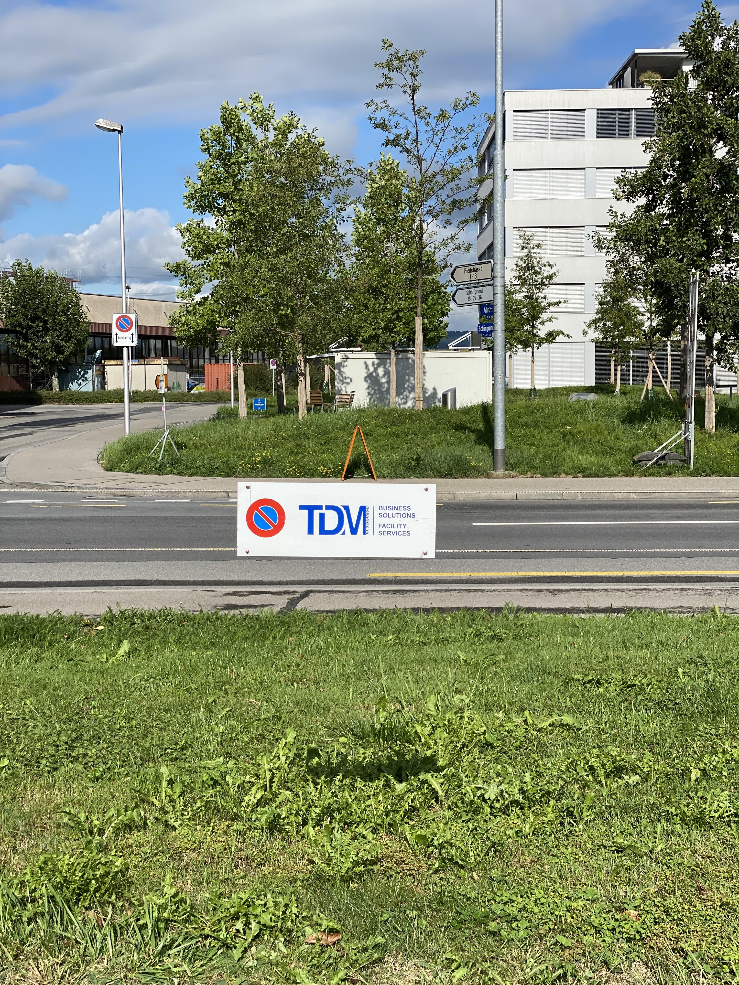 PP-Schild für die Firma TDM Corporation