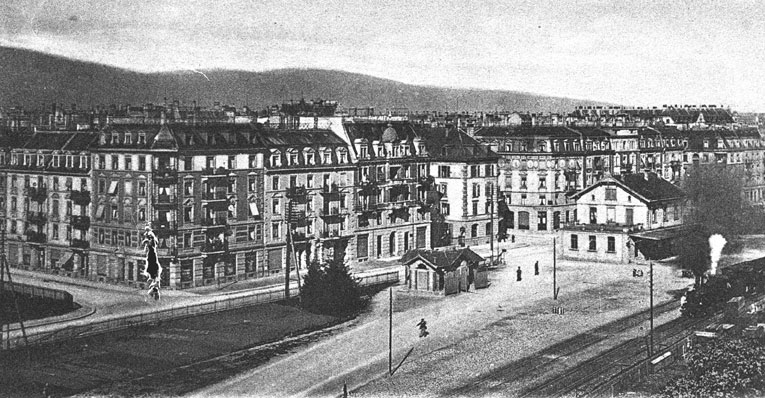 Blickrichtung Seebahnstrasse zwischen 1900 und 1927