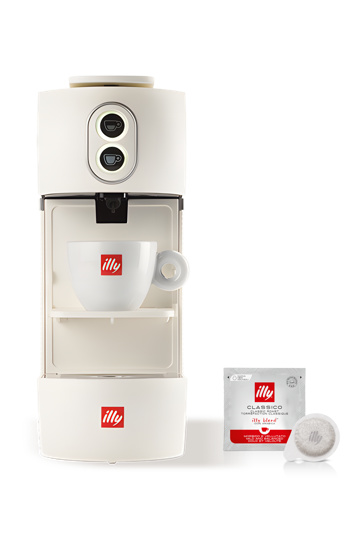 Illy Easy Espressomaschine für ESE Kaffee Pads, Weiss