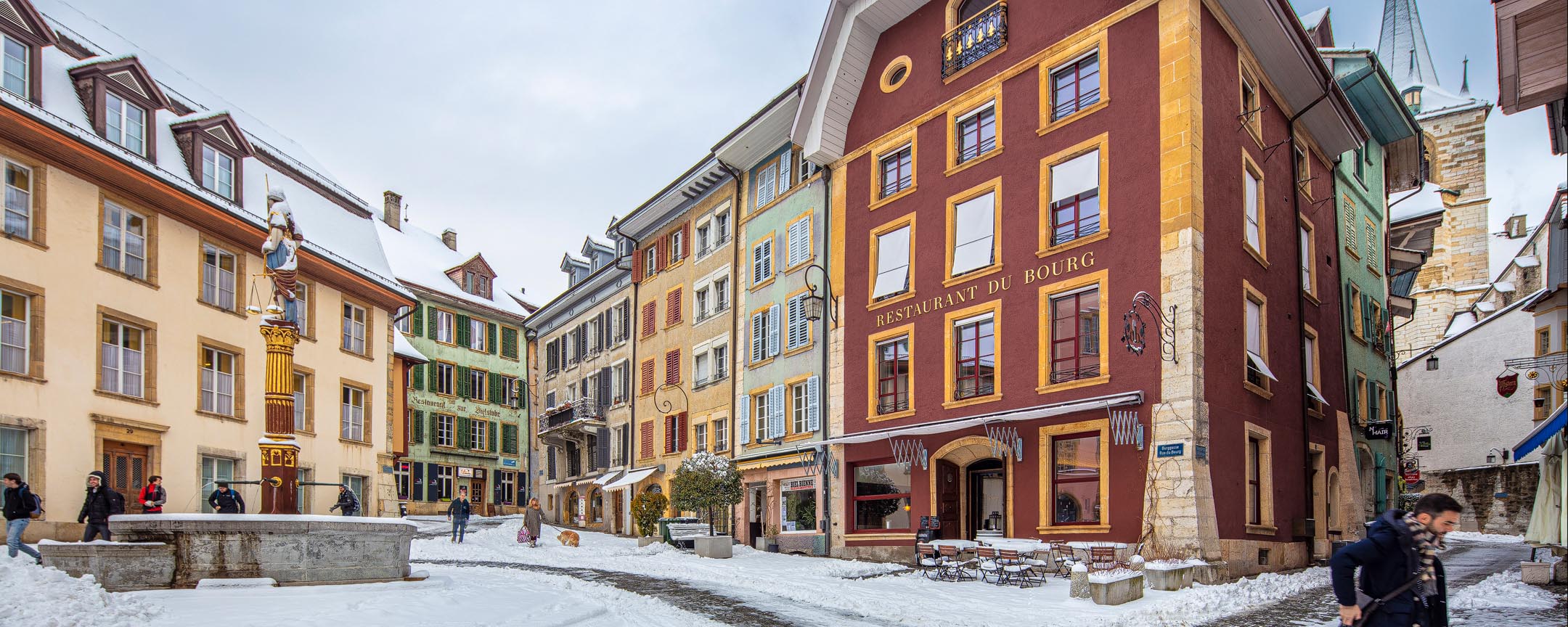 Altstadt Biel - Burgplatz im Winter