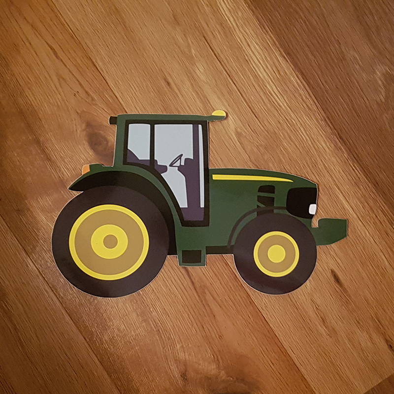 Konturschnittaufkleber John Deere Traktor