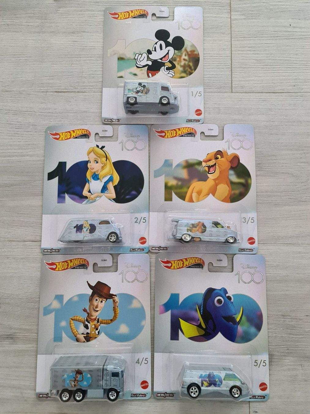 SALE komplettes Set Hot Wheels Premium Disney 100 Long Card