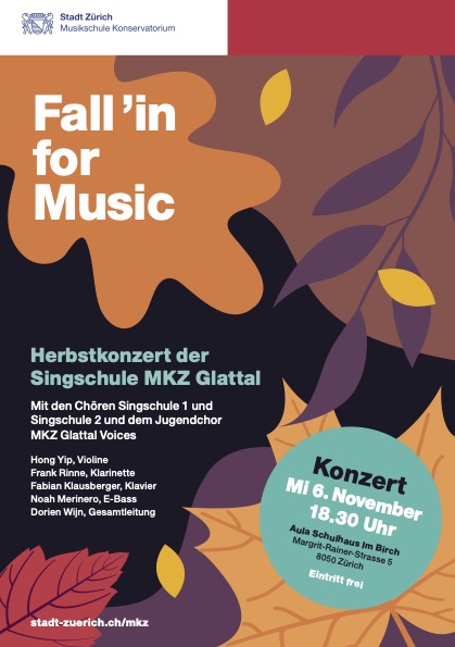 Flyer Herbstkonzert Fall in for Music24 webjpg