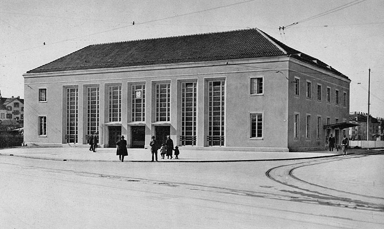 Der neue Reiterbahnhof von Südost, vollendet 1927, projektiert von Stadtbaumeister Hermann Herter