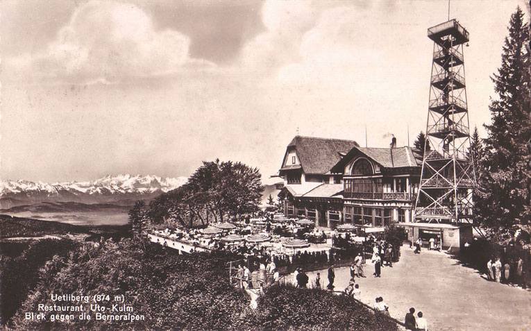 Restaurant Uto-Kulm mit Aussichtsturm 1943