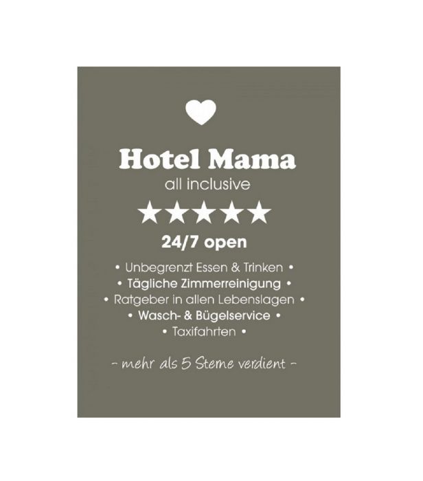 Schild "Hotel Mama"
