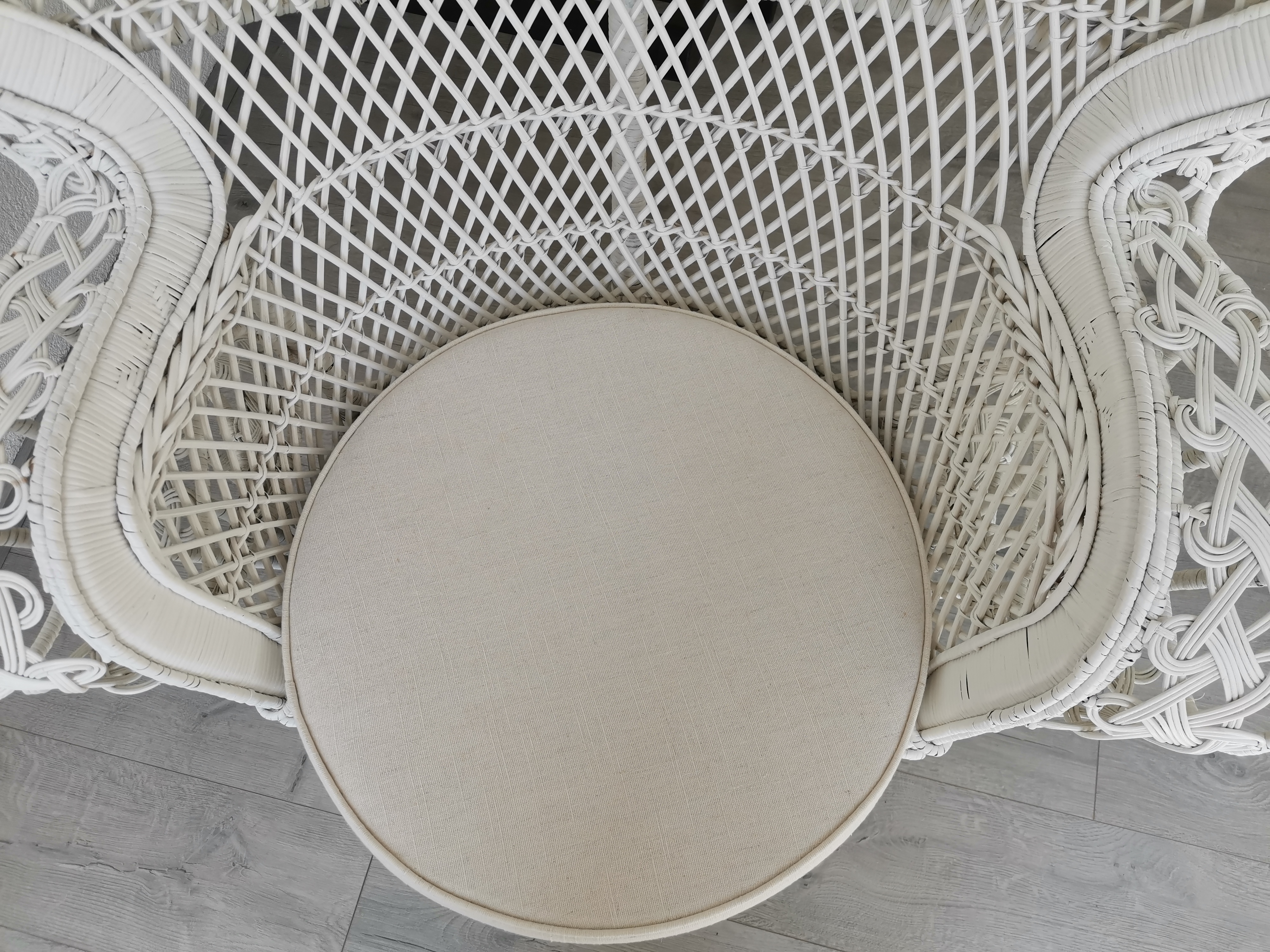 Rattan Pfauenthron Sessel