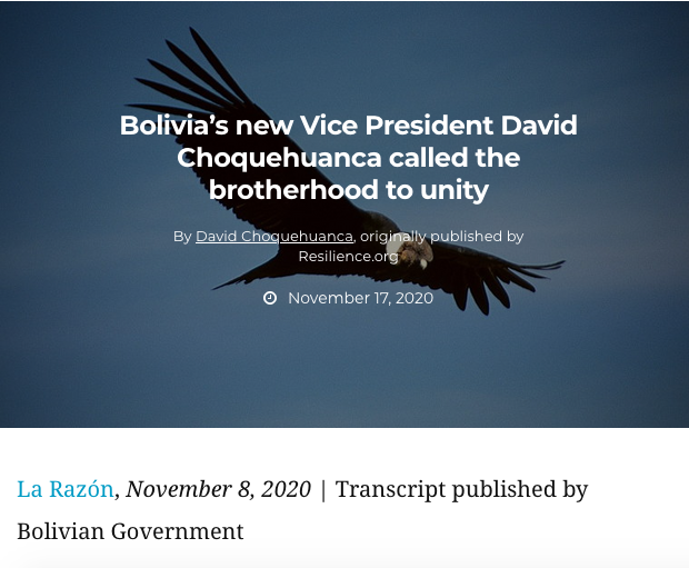 Ein politischer Hoffnungsschimmer aus Bolivien