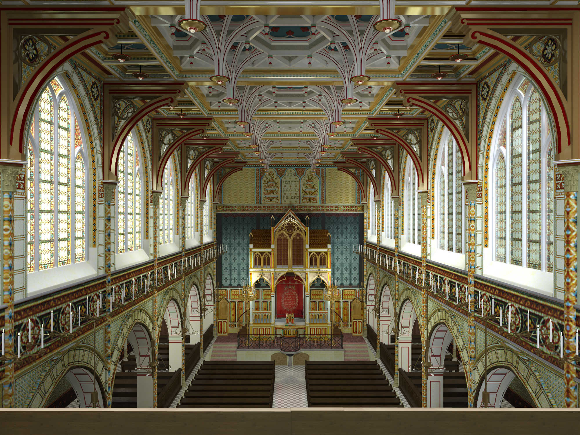 Synagoge Müllnergasse (1090 Wien) - 1889 - 1938 - Architekt: Max Fleischer