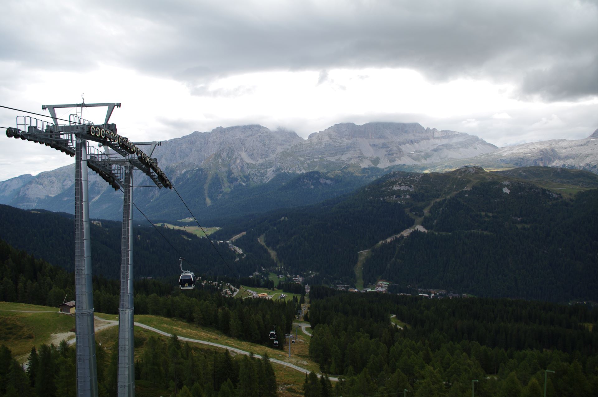 Der letzte Blick hinunter ins Tal nach Madonna di Campiglio