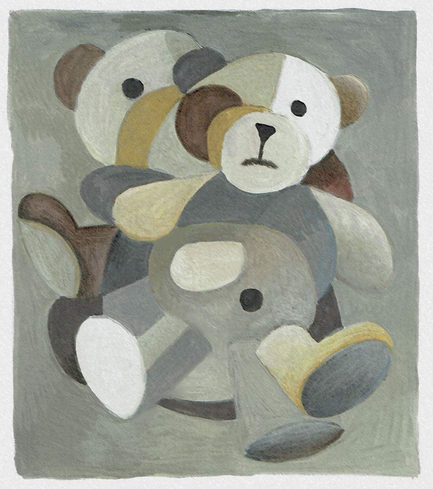 Kubistischer Teddy nach Picasso