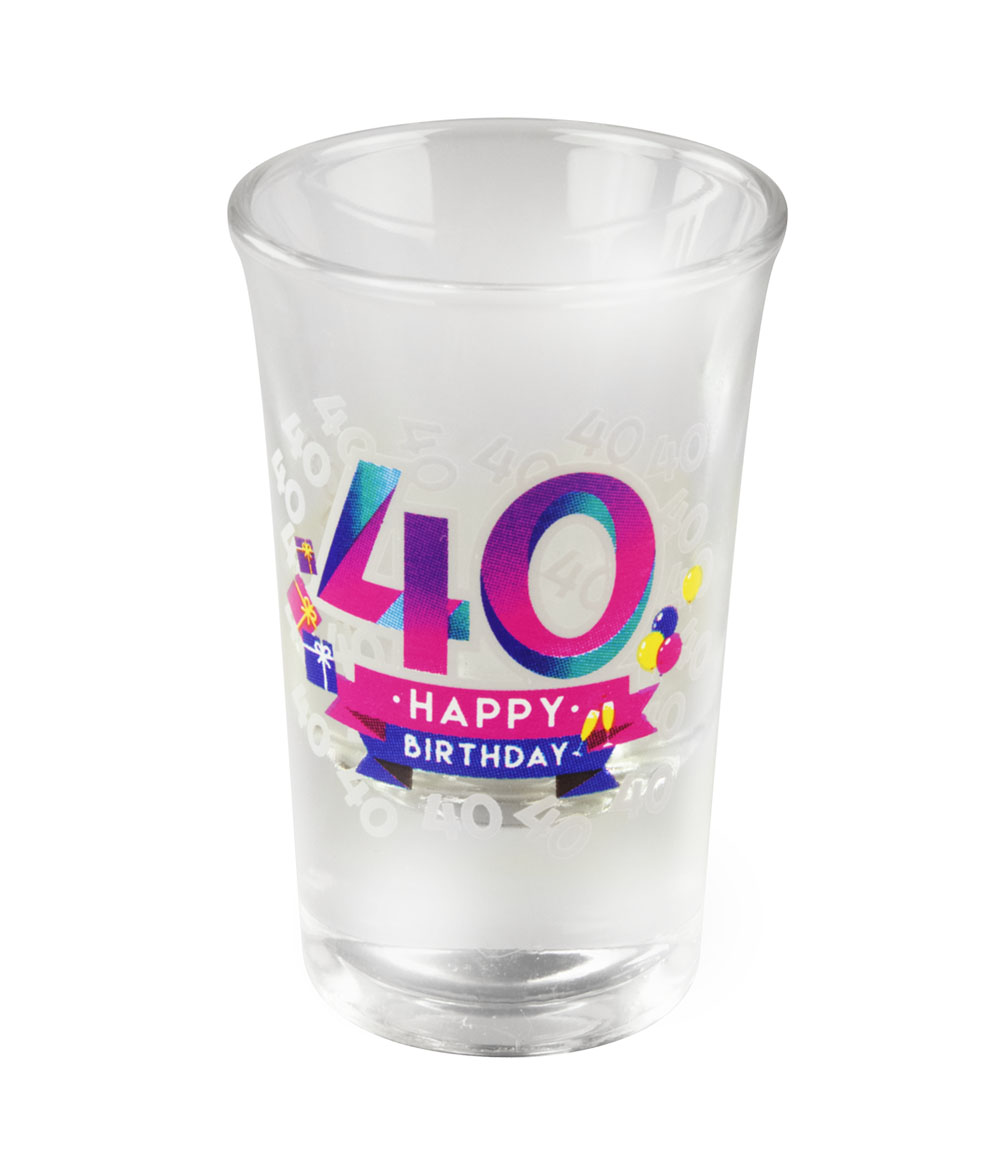 Schnapsglas -  Shotglas - 40. Geburtstag