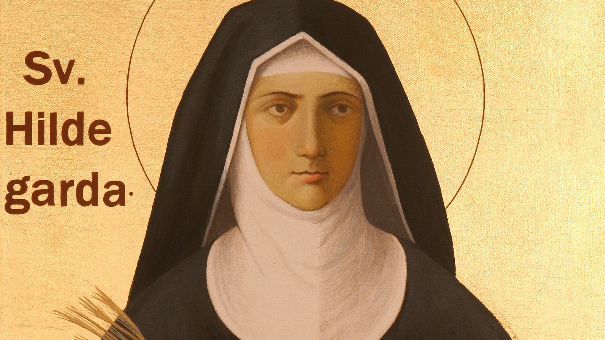 Hildegard von Bingen Gemälde, Frau mit heiligem Schein