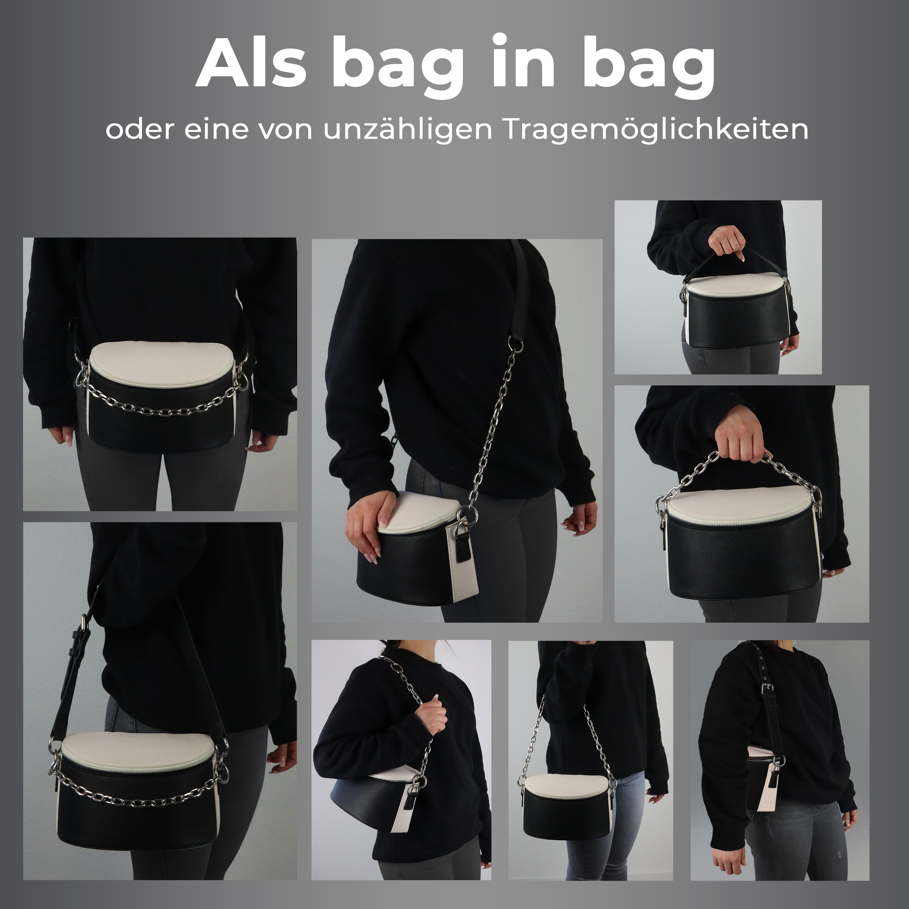 SilkeN bag schwarz-offwhite