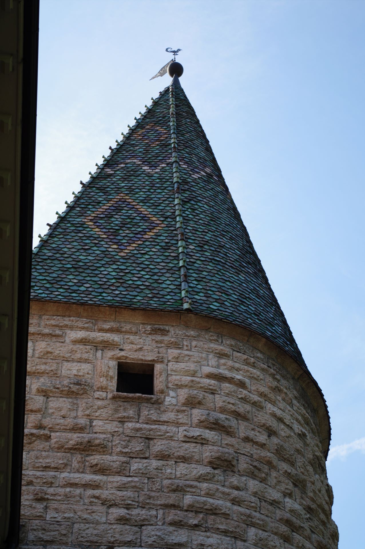 Der grüne Turm ist sehr gut erhalten, kann aber leider nicht besichtigt werden