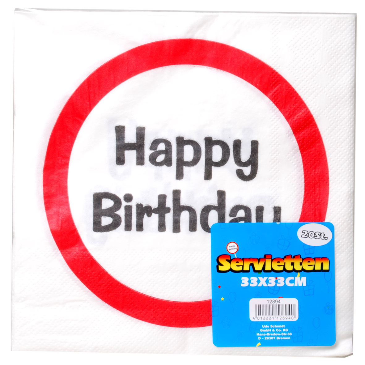 Serviette -  Happy Birthday