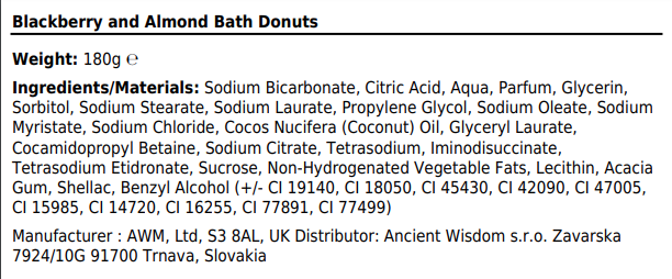 Bade Donut - Schwarzbeeren Mandeln - sprudelnd