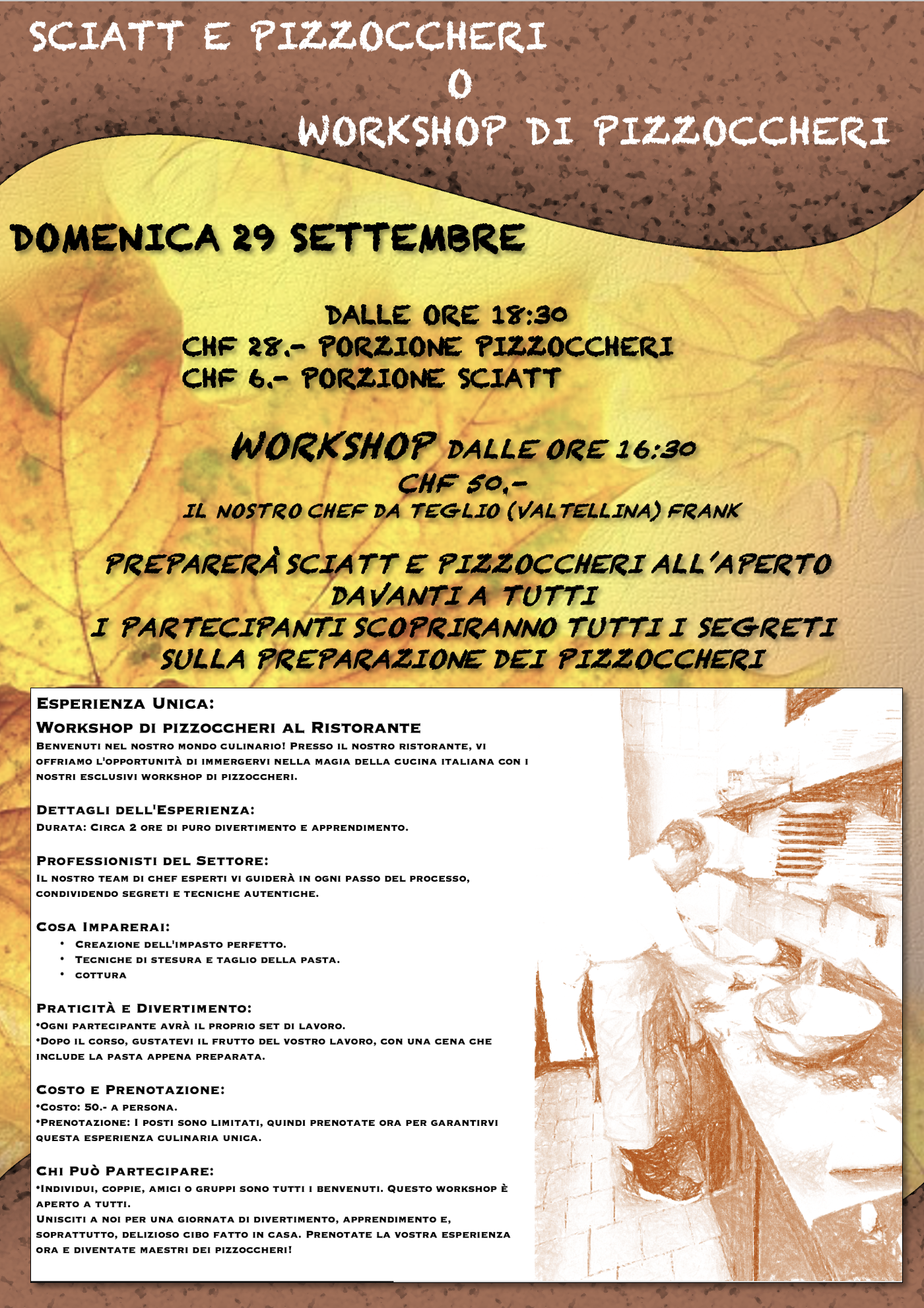 WORKSHOP DI PIZZOCCHERI