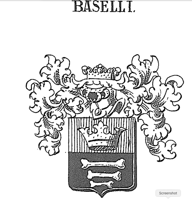 Baselli Branch from Moravia (today's Czech Republic), taken from  "Heraldika" (Kadich-Blazek, 1899)