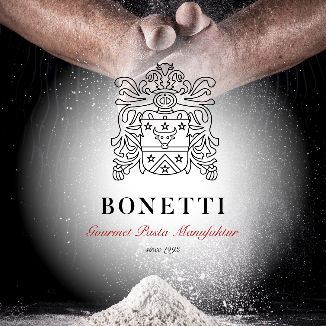 Zusammen mit Bio Pasta Bonetti dürfen wir diverse Werbemittel gestalten.