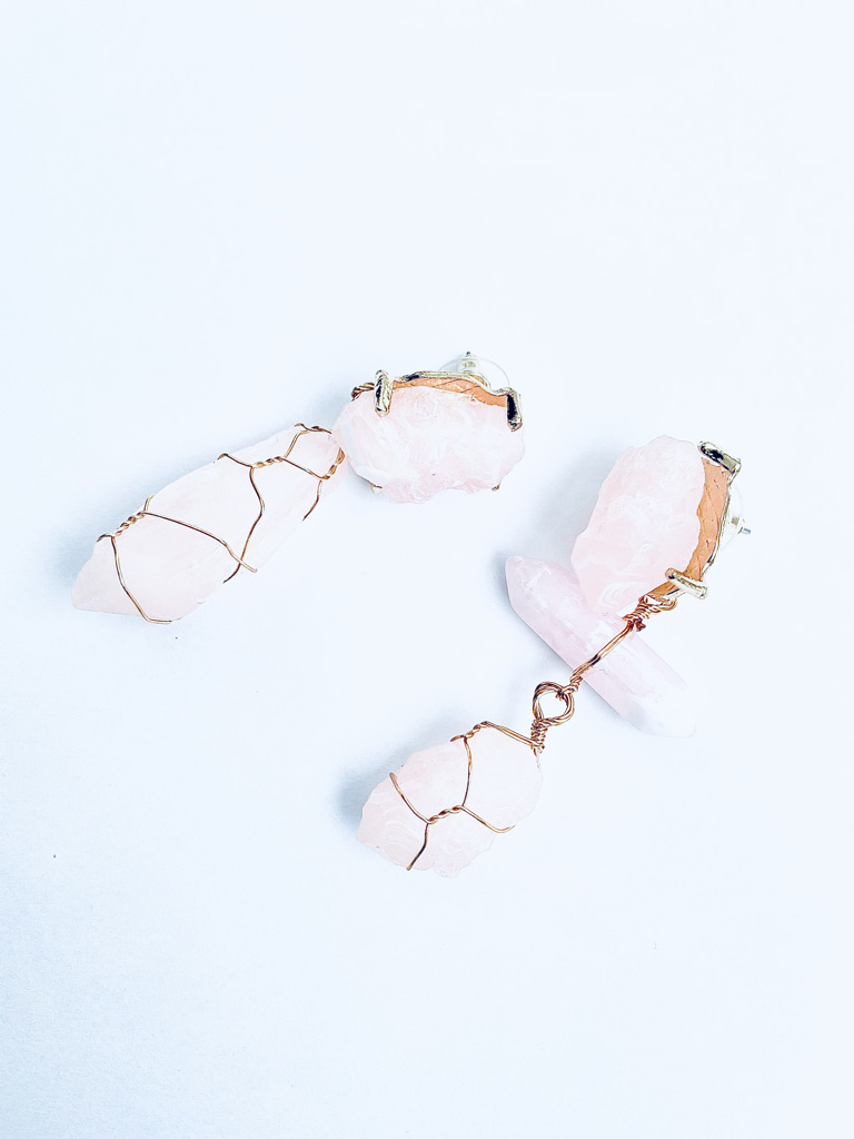 Resin stone earrings