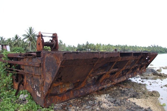 ship wreck at the harbor