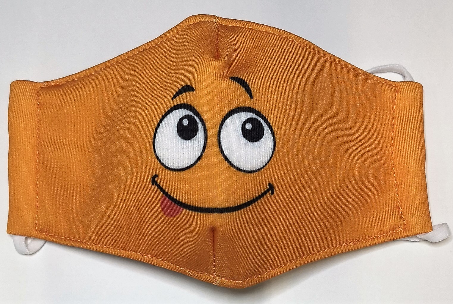 VaSano Stoffmaske waschbar Kind Smiley Orange