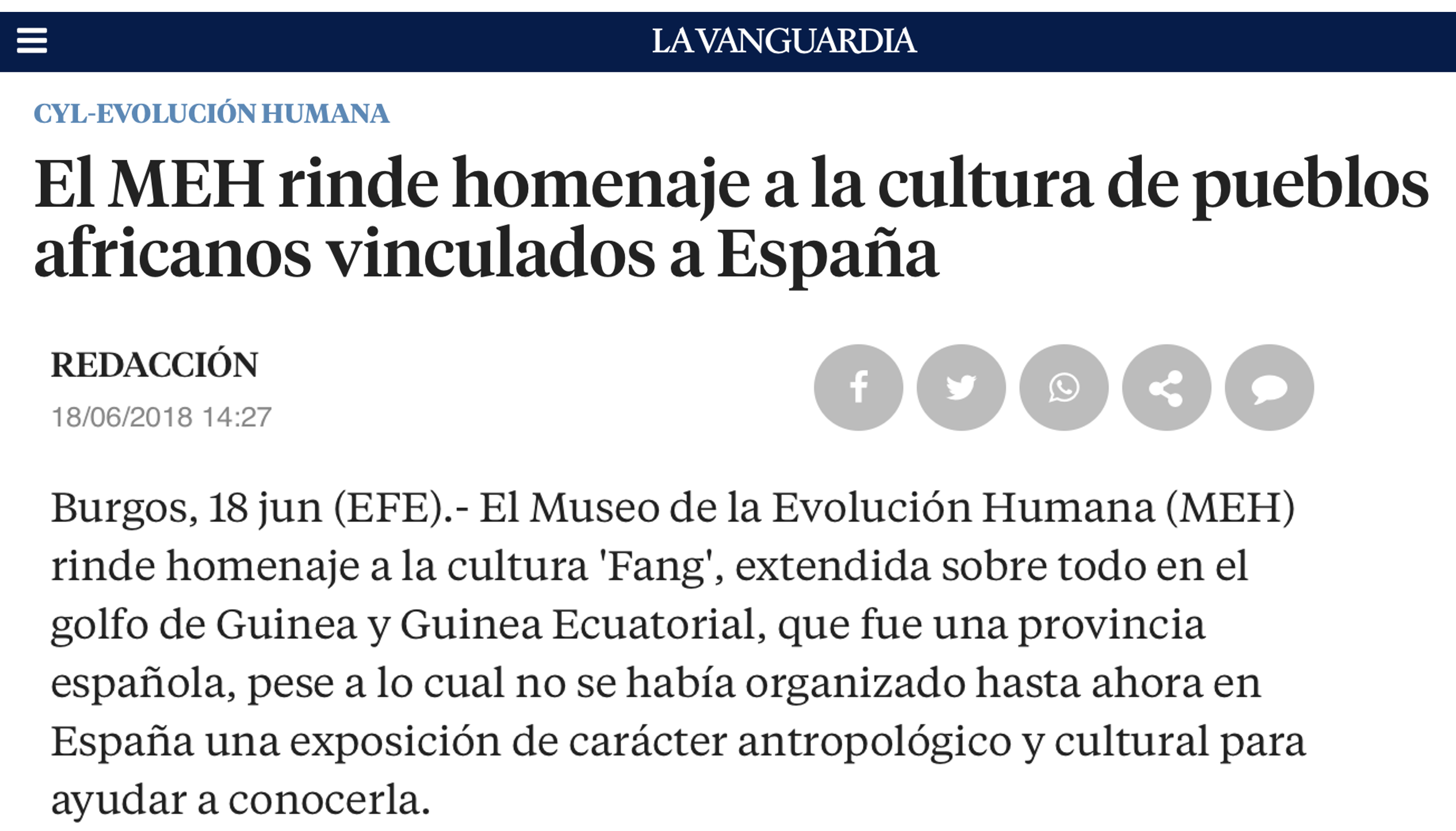 La Vanguardia, 18.06.2018