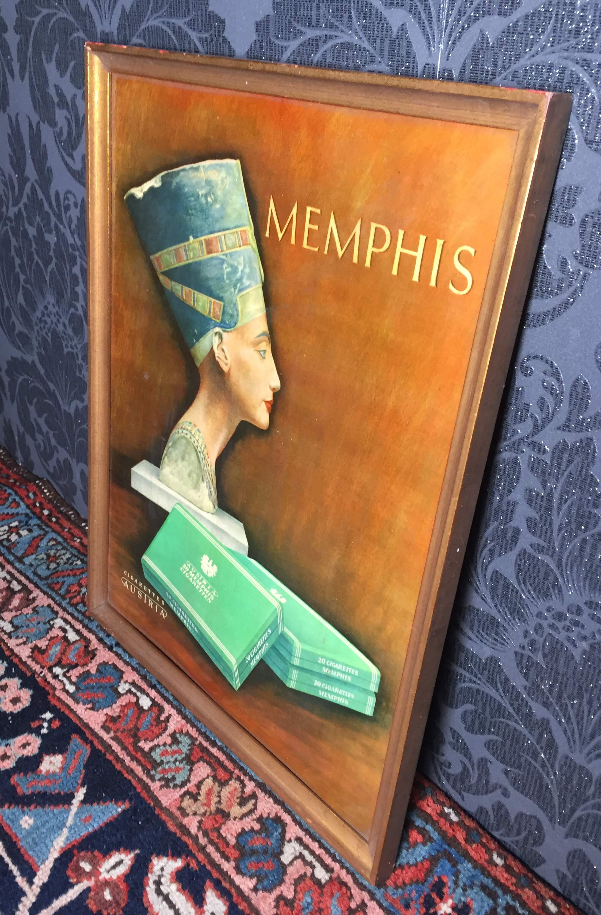 Altes Werbeschild Memphis Zigaretten