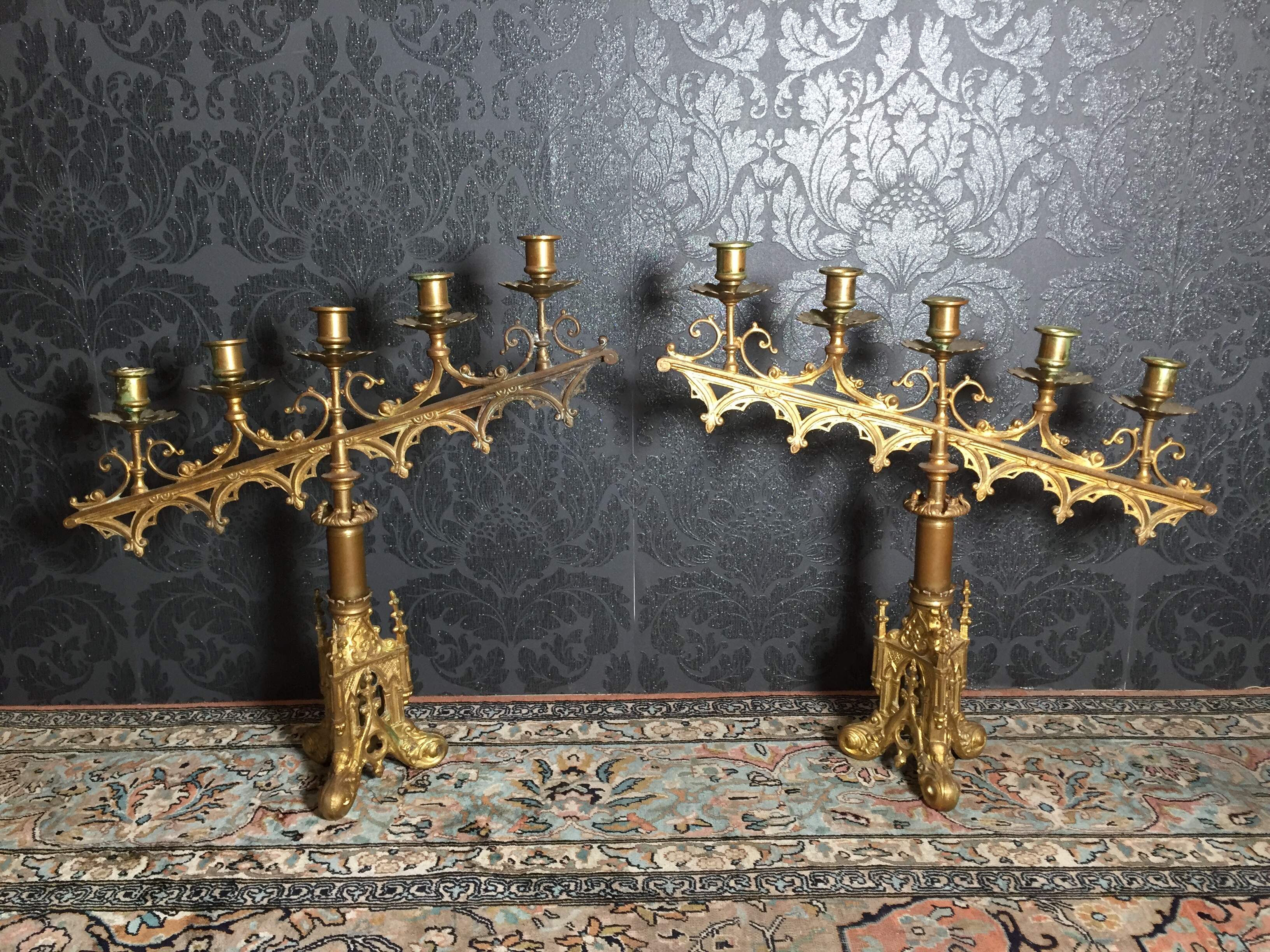 2 Altar Kerzenständer Biedermeier