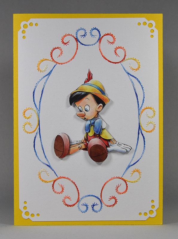 Pinocchio- Kinderkarte mit 3D- Sujet