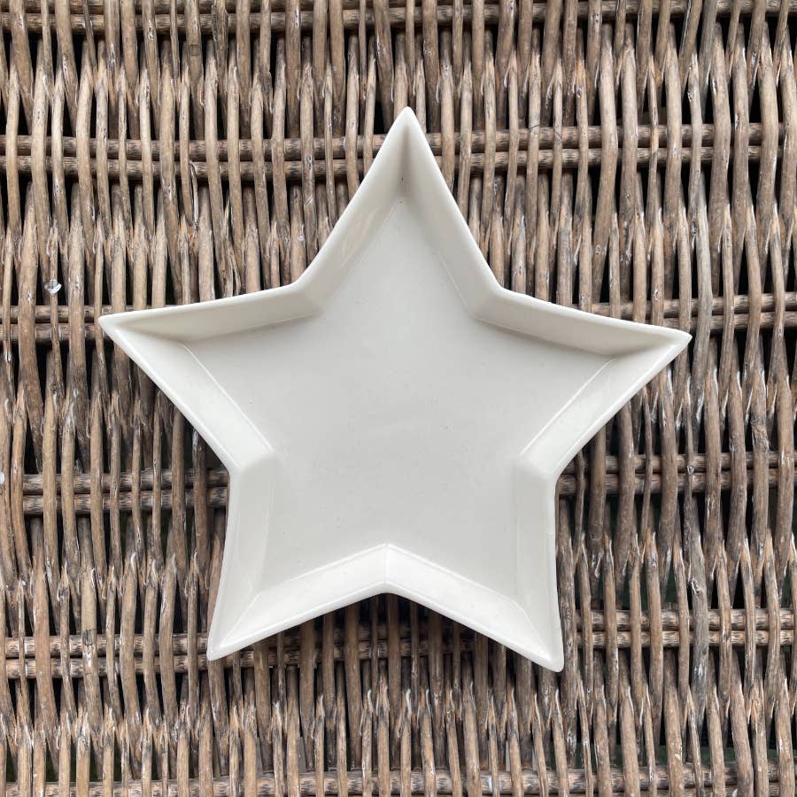 Stern - Schale - Platte - aus Keramik - 18 cm