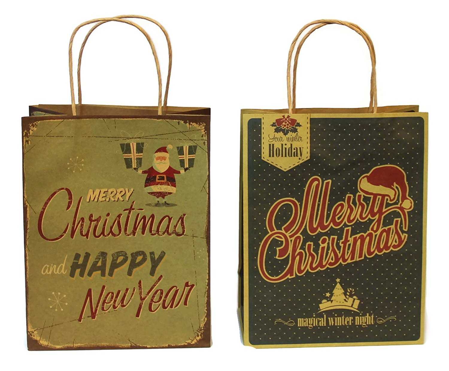 Vintage Geschenktasche "Weihnachten" aus Papier