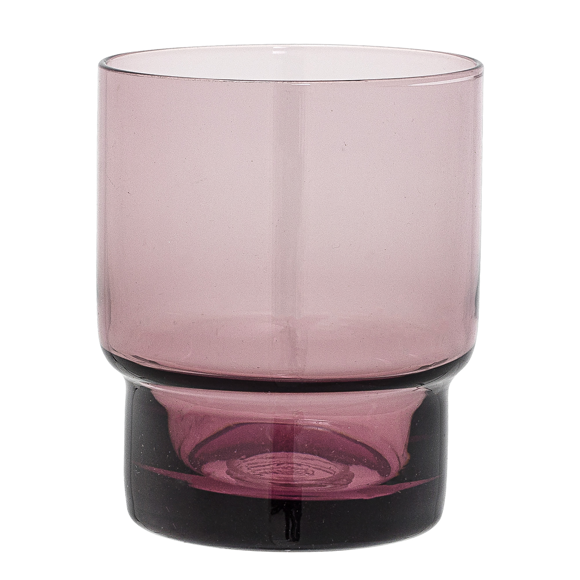 3er-Set Glas Teelichthalter, purpel