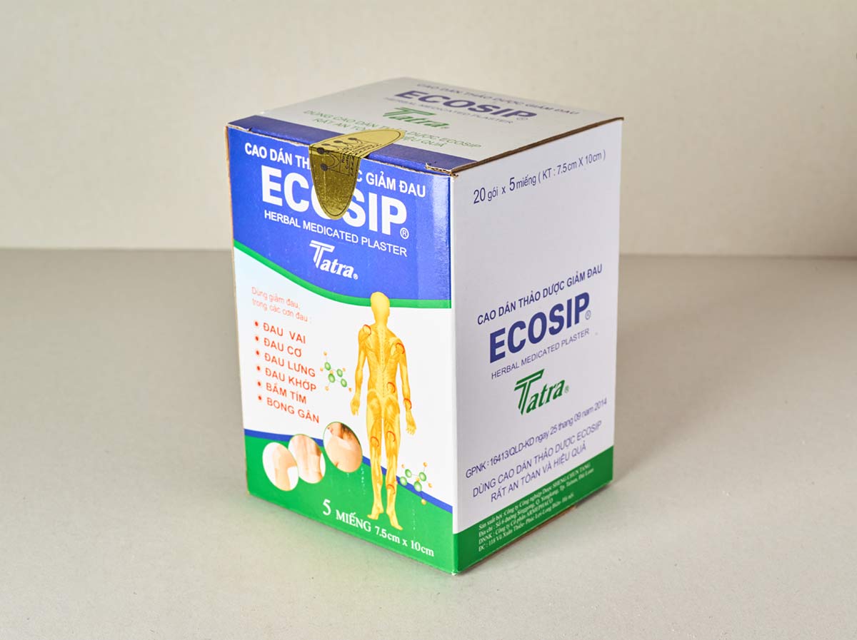 Ecosip Wärmepflaster Karton mit 100 Pflaster