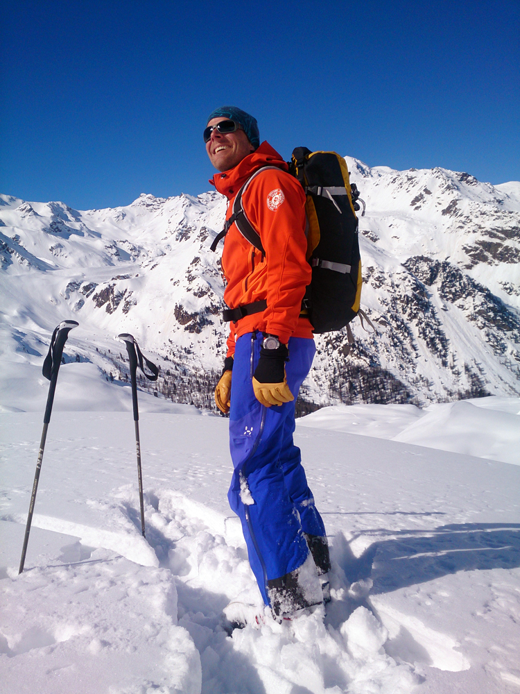Bergführer Sämi Leuzinger auf Skitour