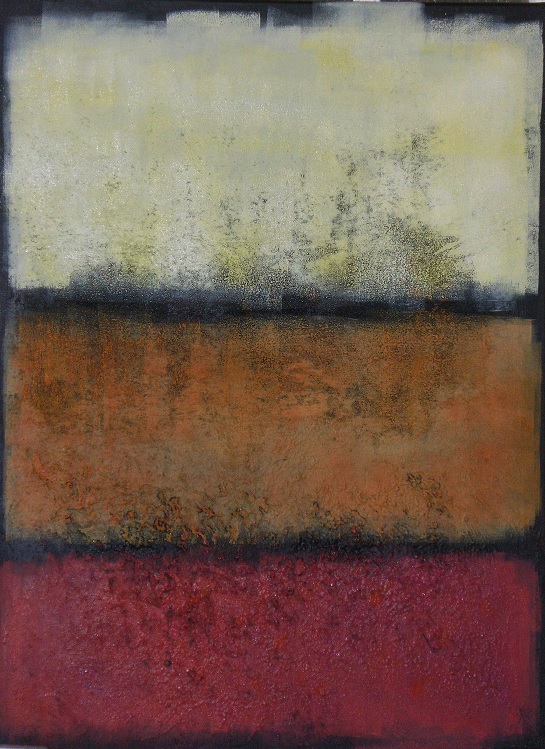 abstrakt, acryl, sand. 60 x 80 cm