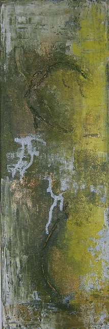 abstrakt, acryl, sand, 20 x 60 cm