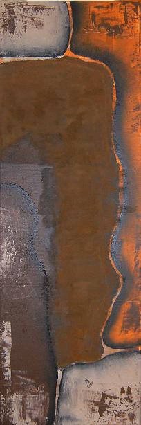 abstrakt, acryl, sand, 20 x 60 cm